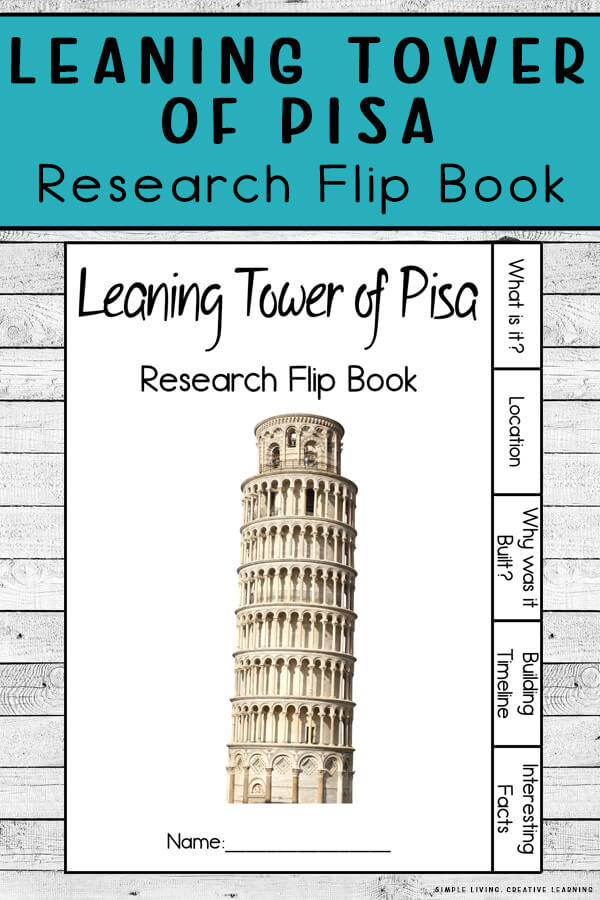 Leaning tower of pisa flip book