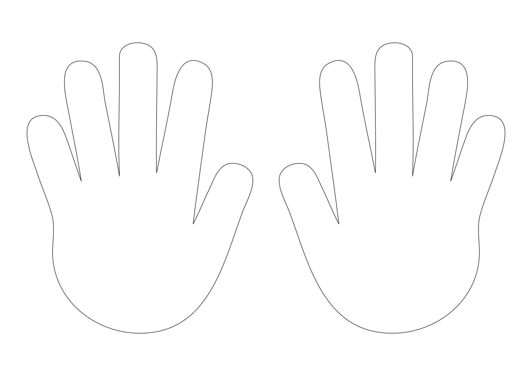 Hand template for kids