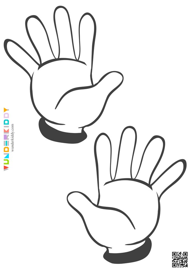 Printable left and right hand blank template for crafts hand outline preschool activities kids writing
