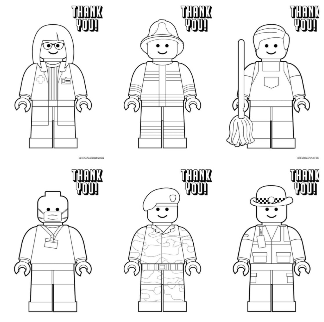 John e batty primary on x some fun colouring in lego figures to say thank you to our keyworker heroesððð httpstcoifjqecfk x
