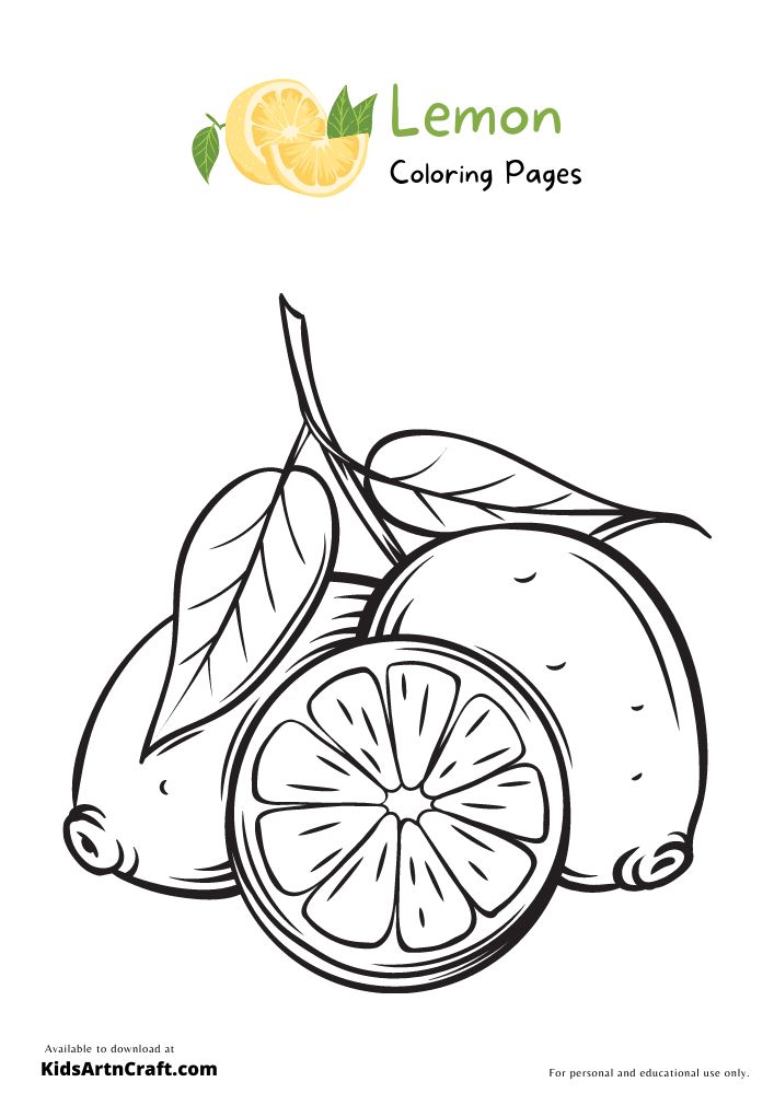 Lemon colorg pages for kids â free prtables prtables free kids colorg pages for kids colorg pages