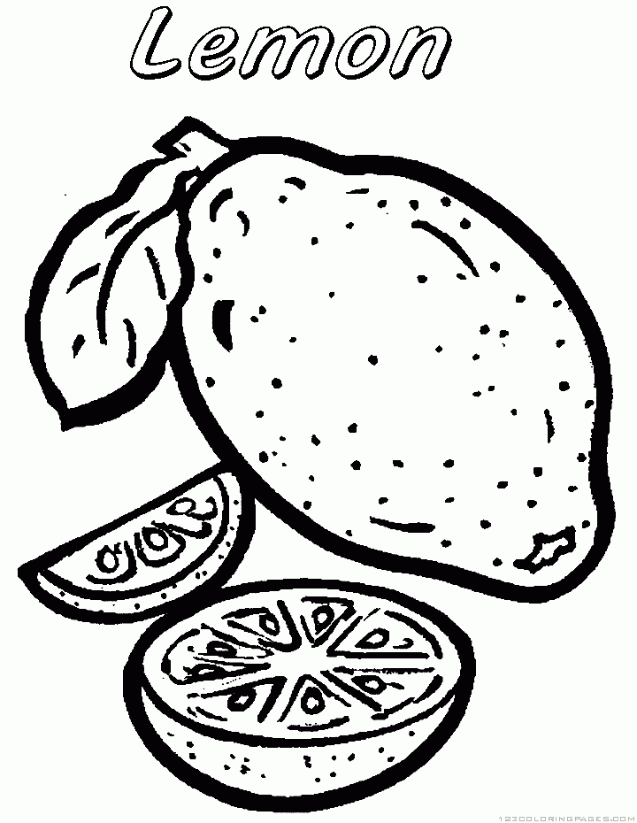 Lemon coloring pages
