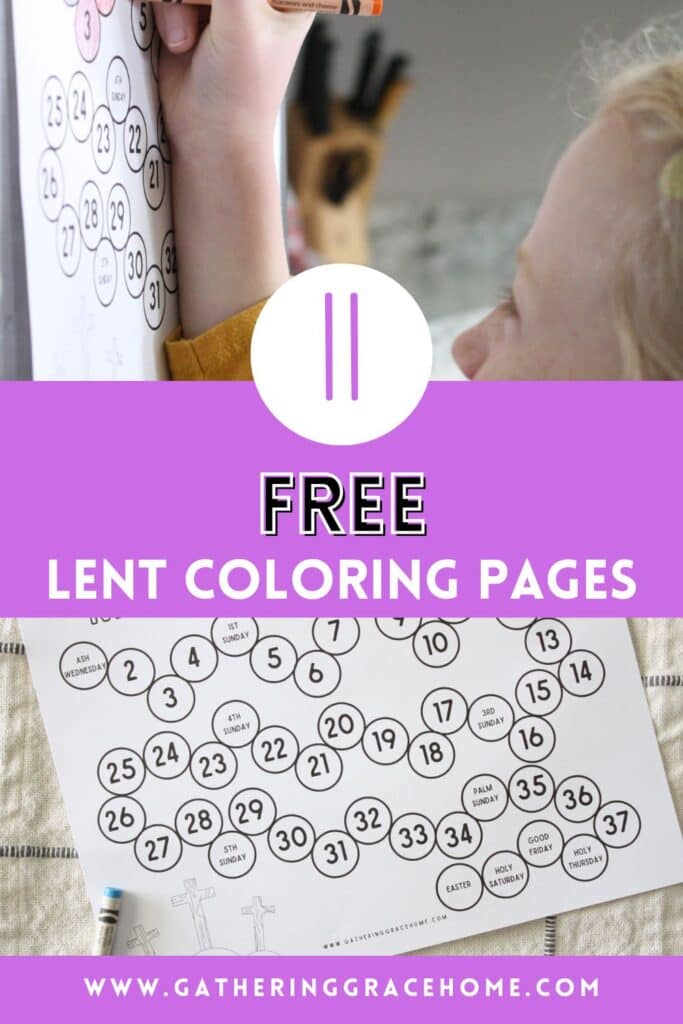 Lent coloring pages for free