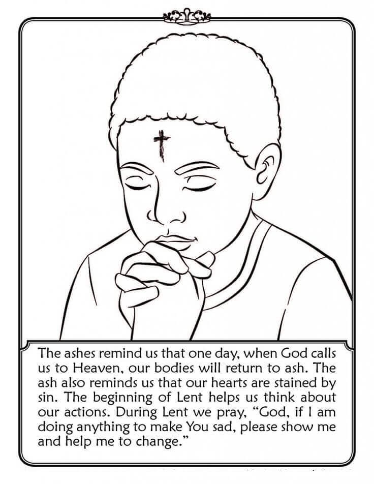 Ash wednesday coloring pages