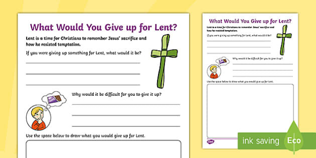 Lent worksheet ks lent worksheet teacher made