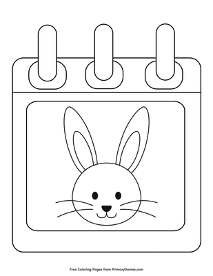 Easter calendar coloring page â free printable pdf from