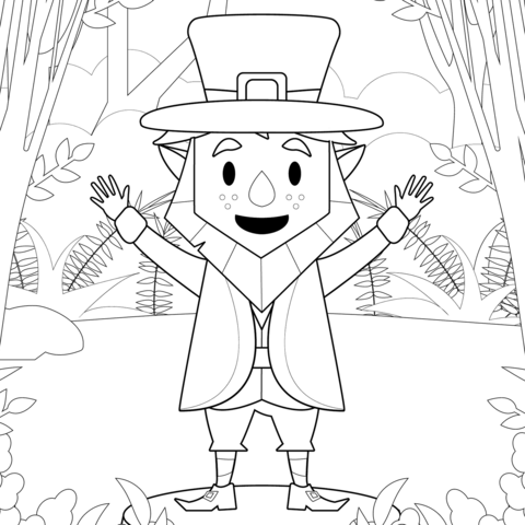 Leprechaun coloring page free printable coloring pages
