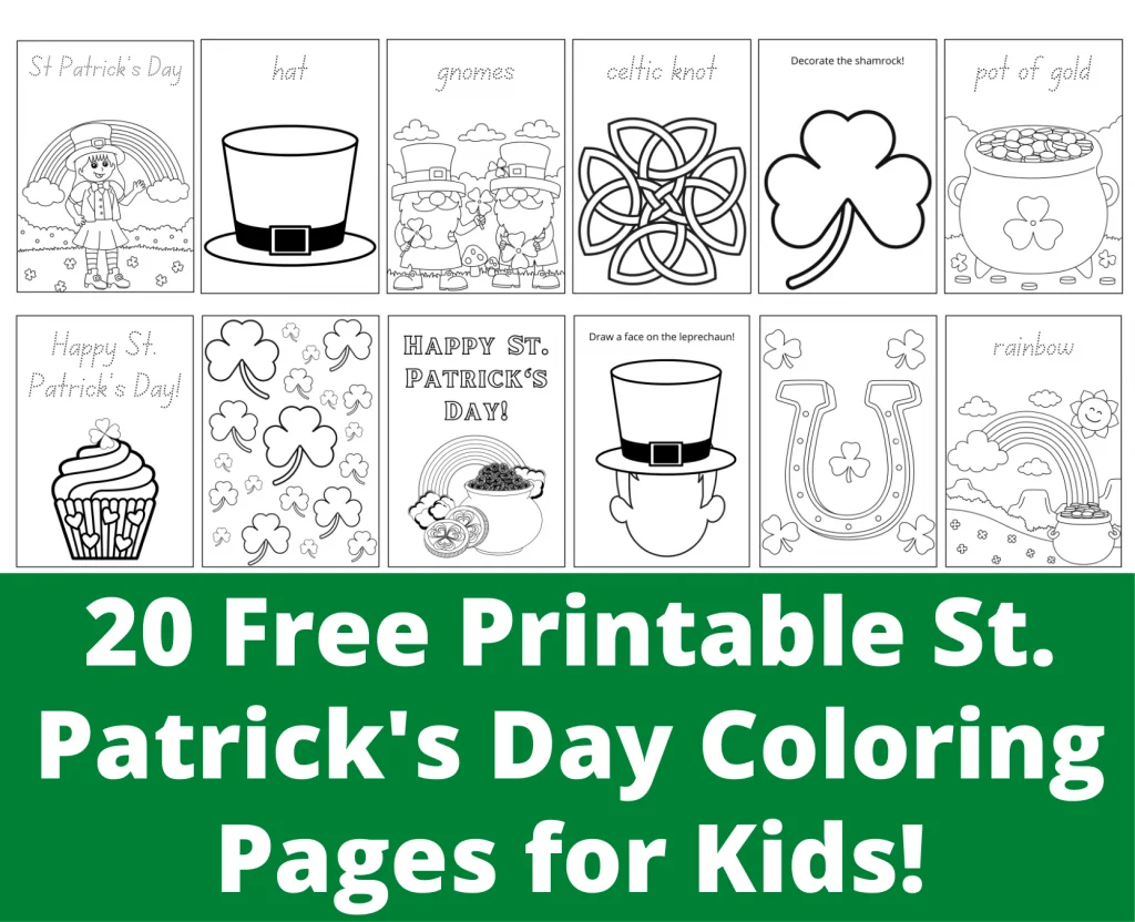 Free printable st patricks day coloring pages for kidsï