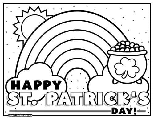 St patricks day coloring pages