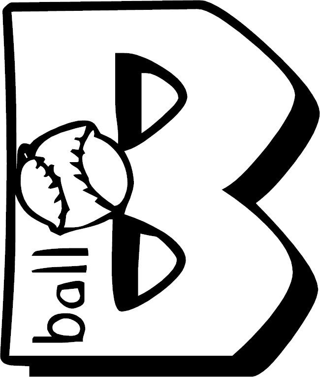 Letter b alphabet coloring pages