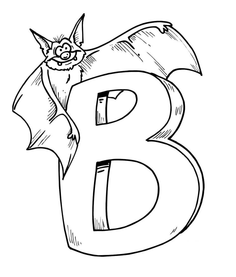 Letter b coloring pages