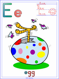 Alphabet letter e printable activities