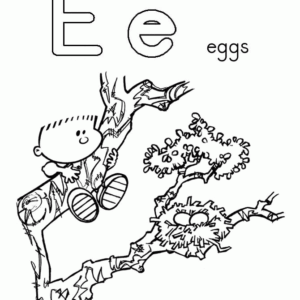 Letter e coloring pages printable for free download
