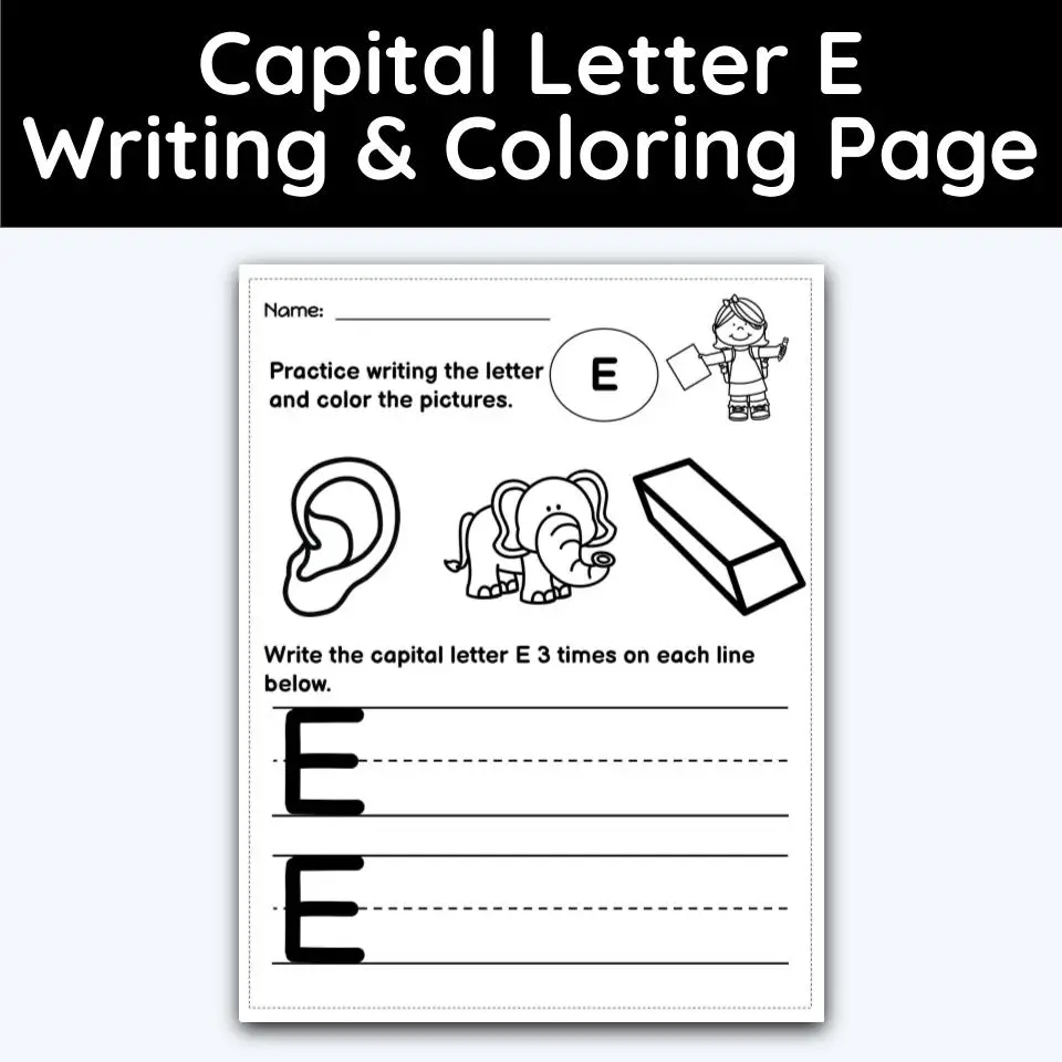 Capital letter e