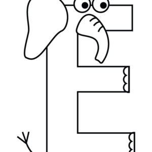 Letter e coloring pages printable for free download