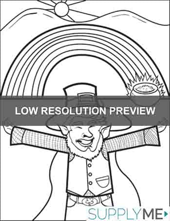 Printable leprechaun coloring page for kids â