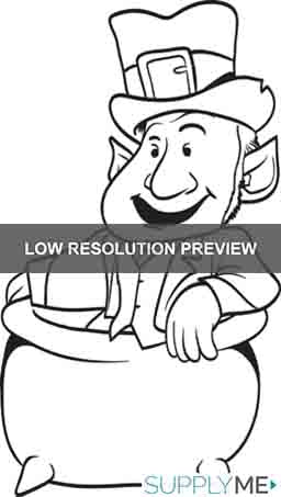 Printable leprechaun coloring page for kids â