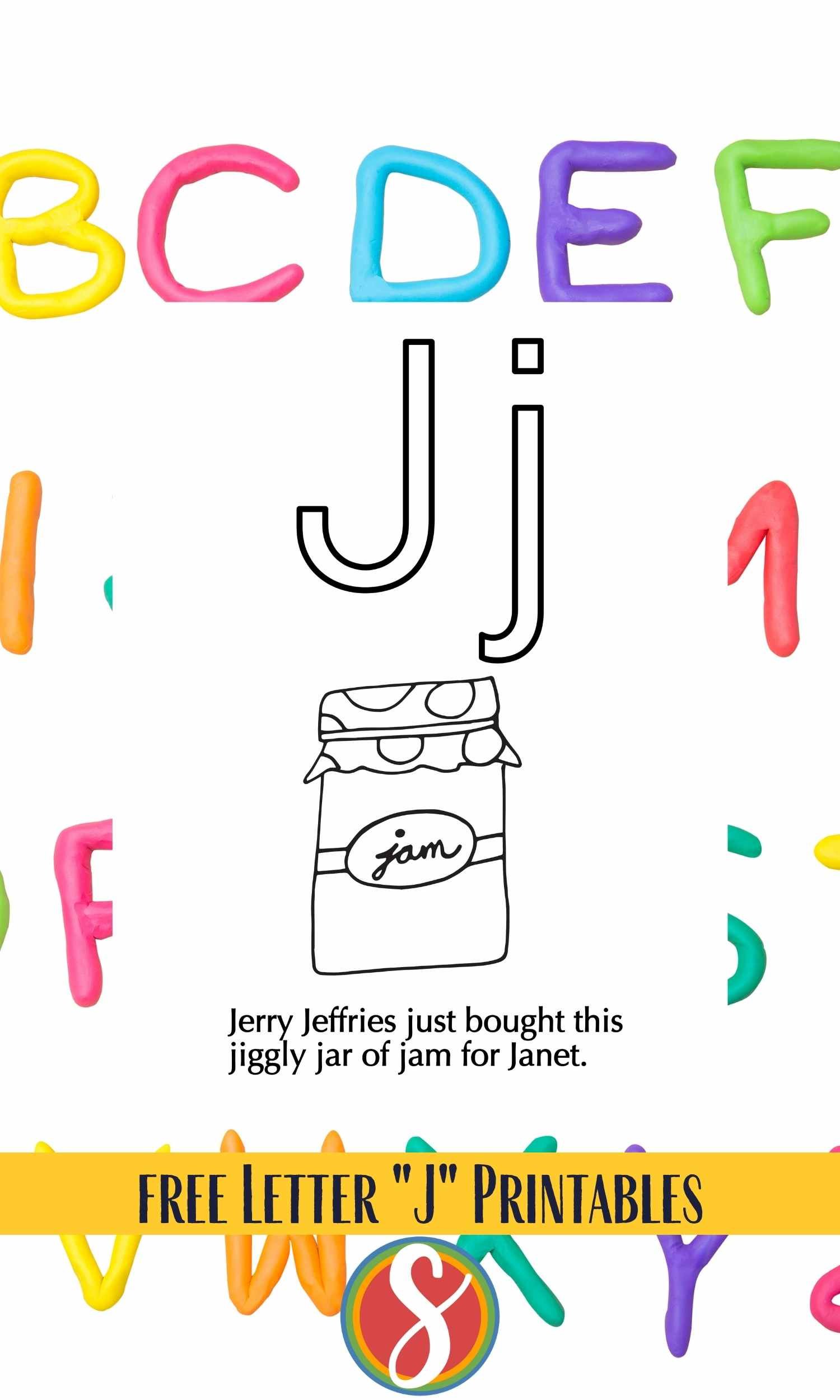 Free letter j coloring pages â stevie doodles