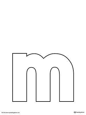 Lowercase letter m template printable