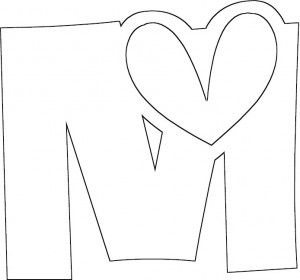 Pin em letter m coloring pages