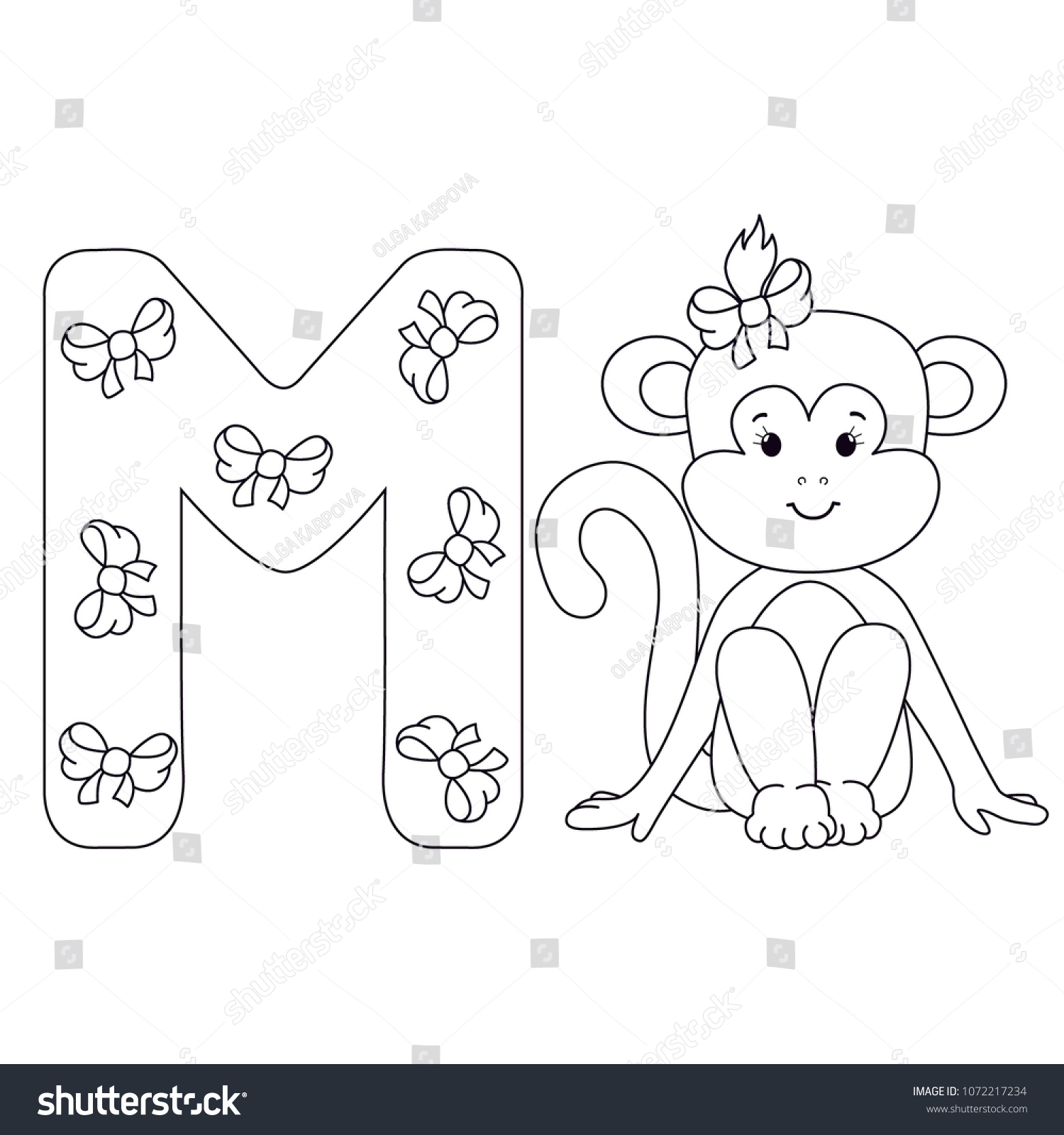 Letter m coloring page images stock photos d objects vectors