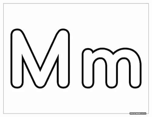 Letter m preschool printables
