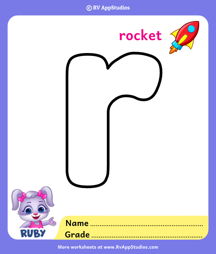 Alphabet r coloring pages
