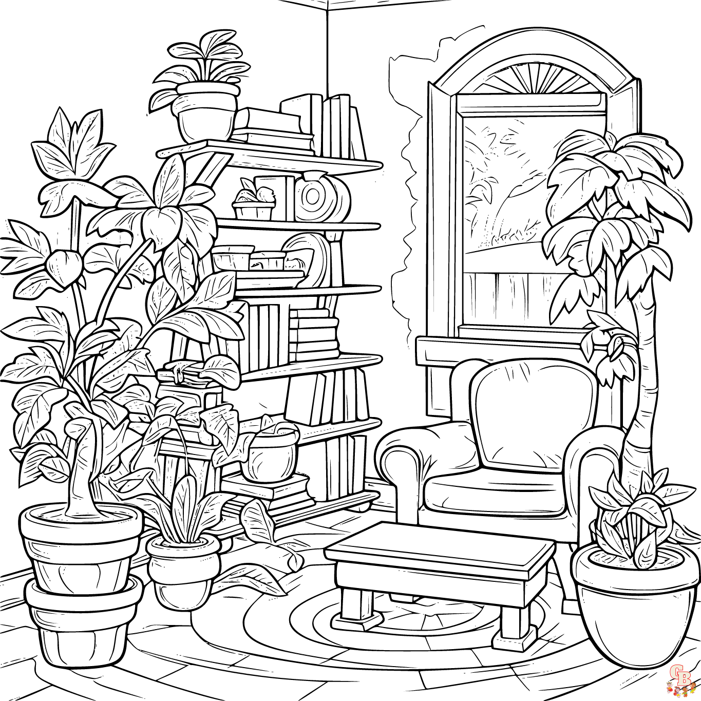 Printable room coloring pages free for kids and adults