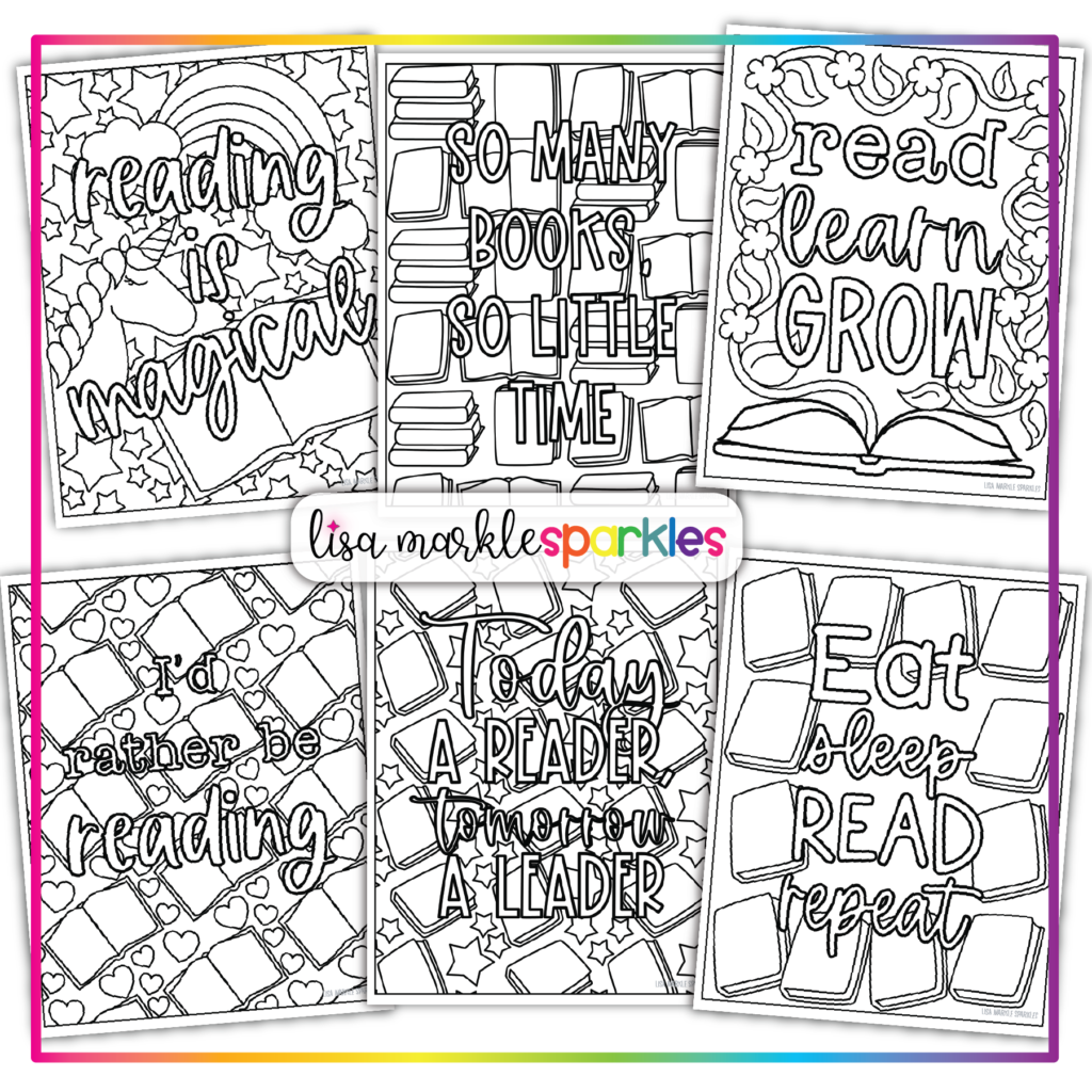 Free reading coloring pages printable pdf