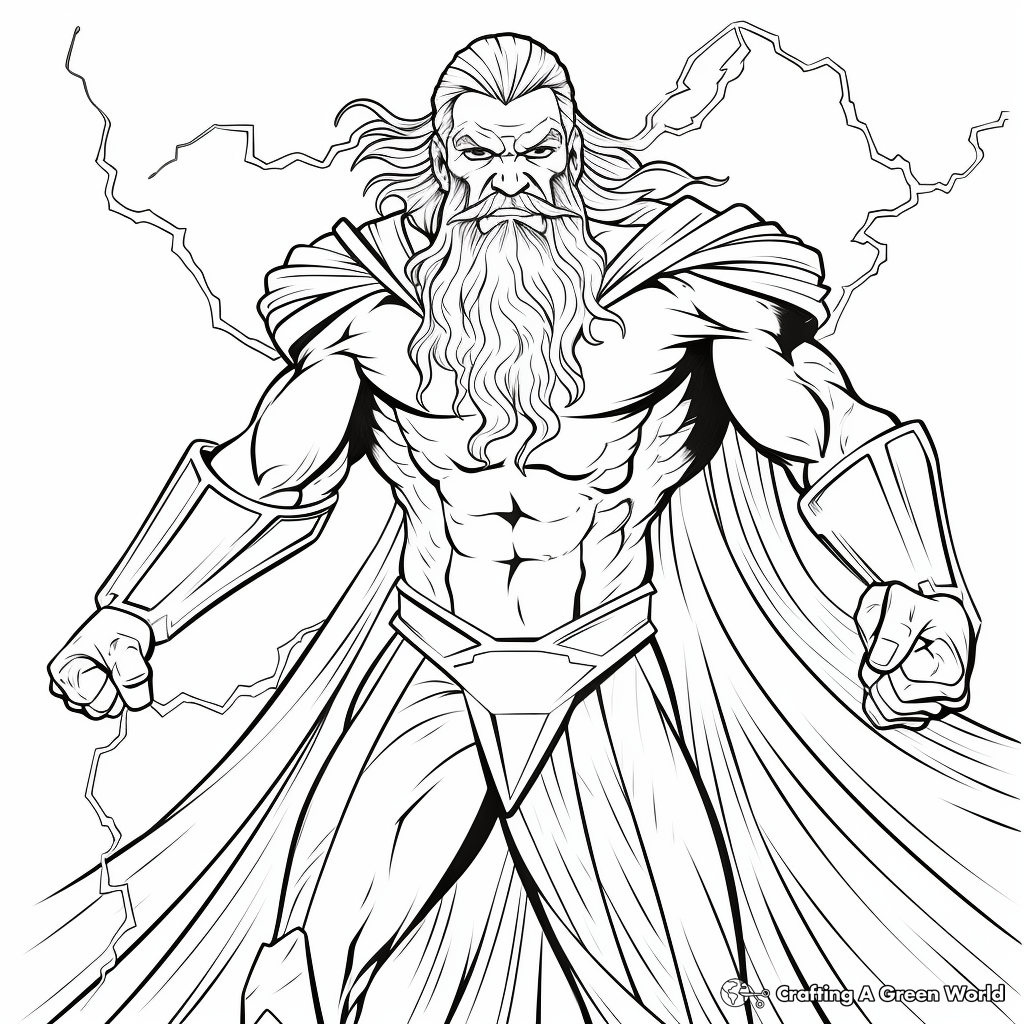 Lightning bolt coloring pages