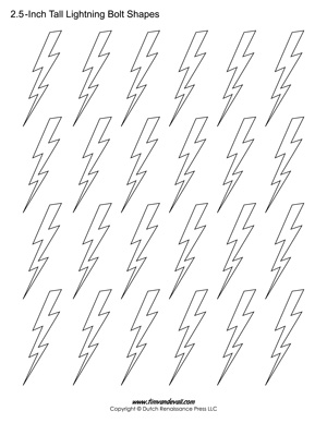 Lightning bolt templates â tims printables