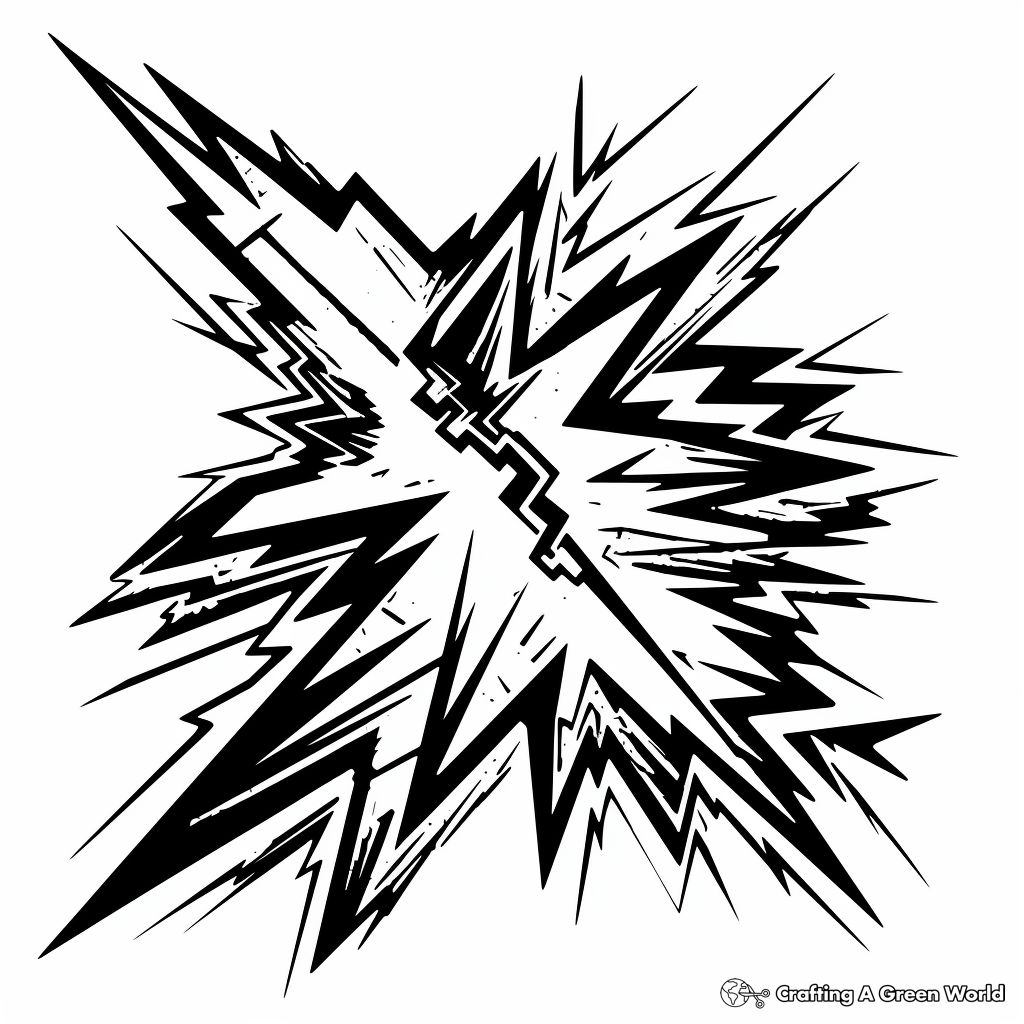 Lightning bolt coloring pages