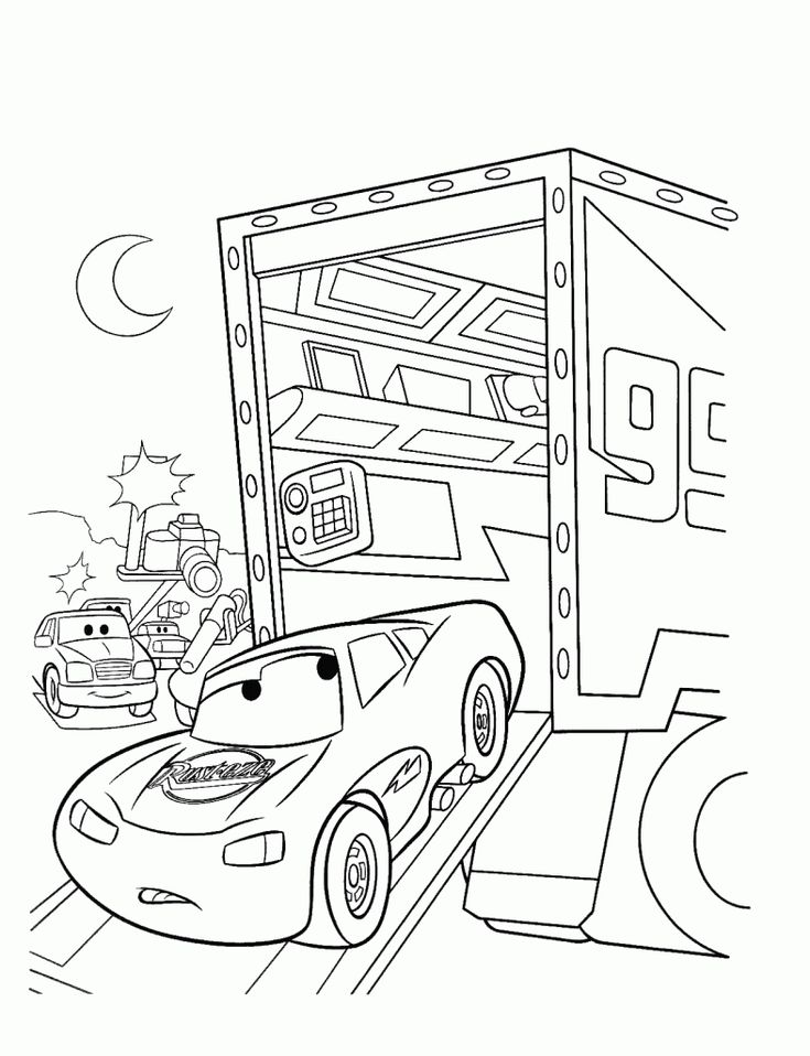 Free printable lightning mcqueen coloring pages for kids