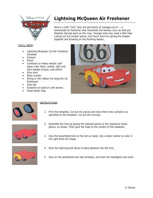Lightning mcqueen air freshener