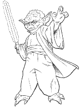 Star wars lightsaber coloring page