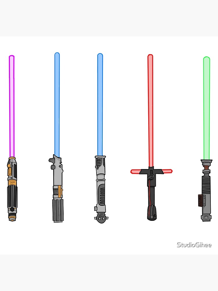 Lightsabers art print for sale by studiogihee