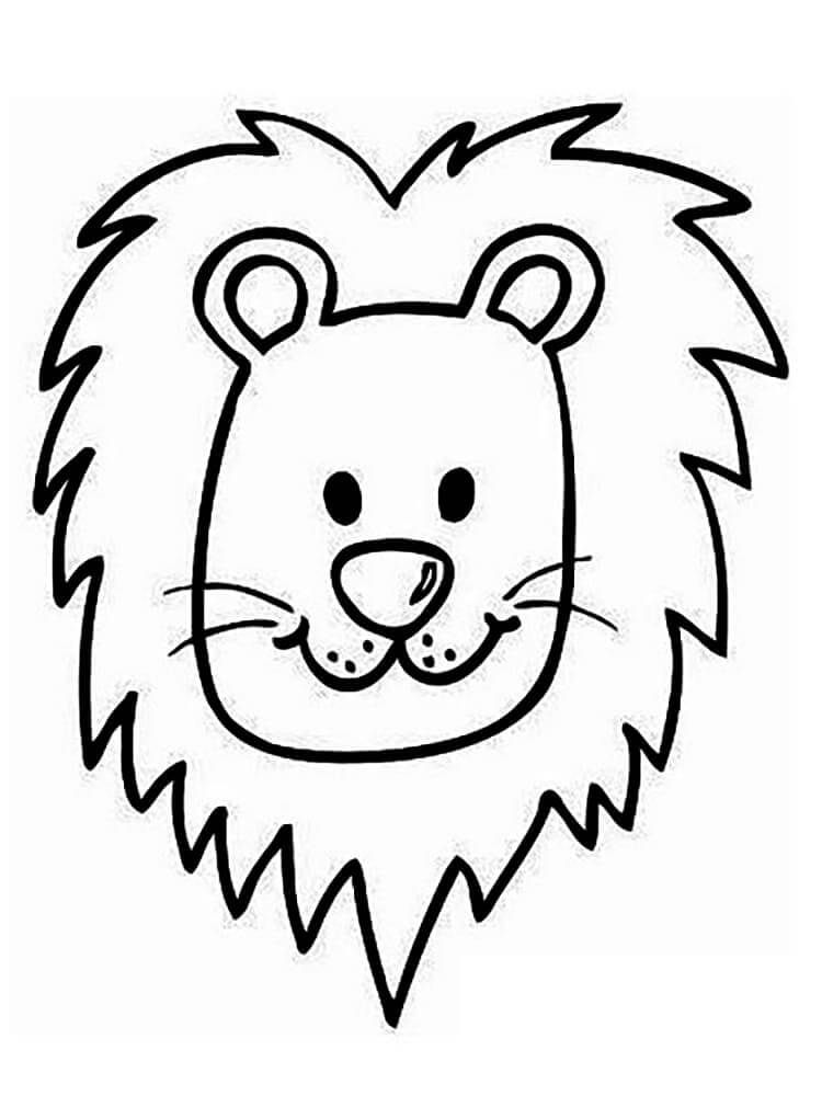 Lion face coloring pages