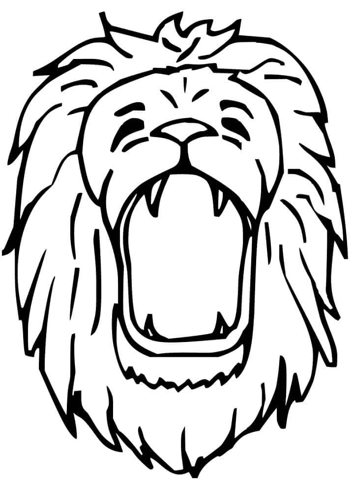 Lion face coloring pages