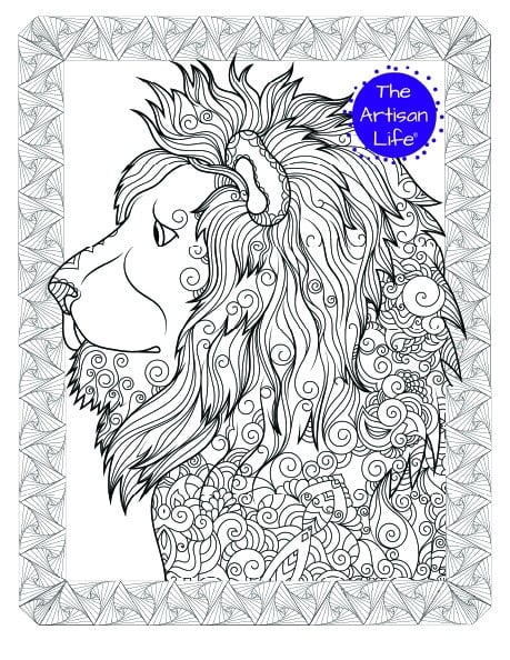 Free animal coloring pages for adults