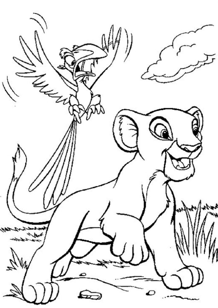 Free easy to print lion king coloring pages