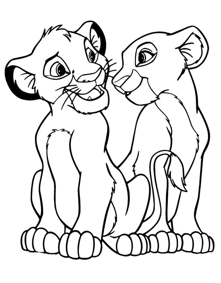 Simba and nala image lion king drawings lion coloring pages lion king pictures