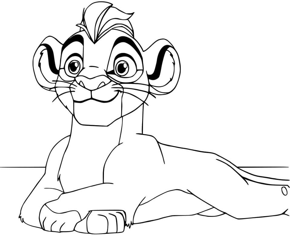Kion from the lion guard coloring page