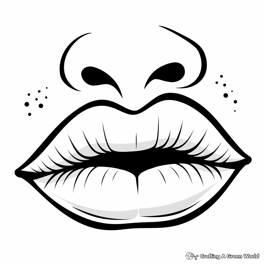 Lips coloring pages