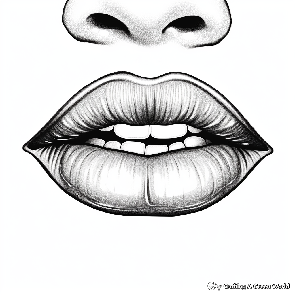 Lips coloring pages