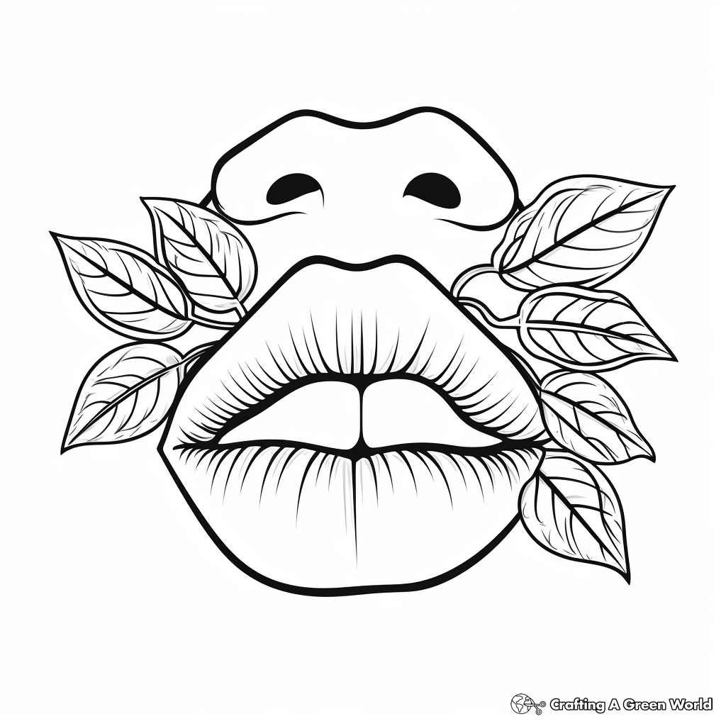 Lips coloring pages