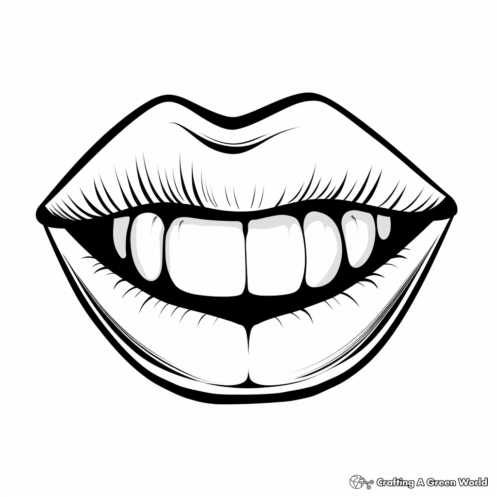 Lips coloring pages