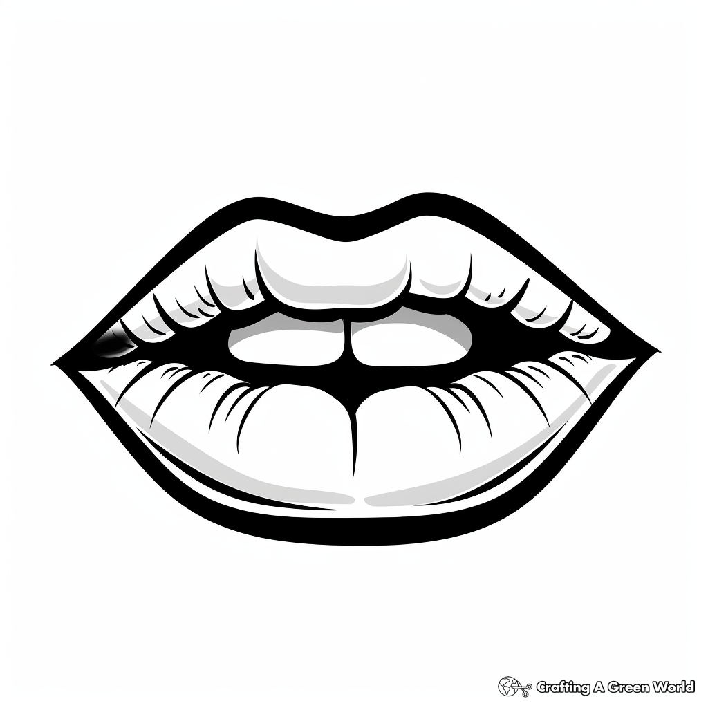 Lips coloring pages