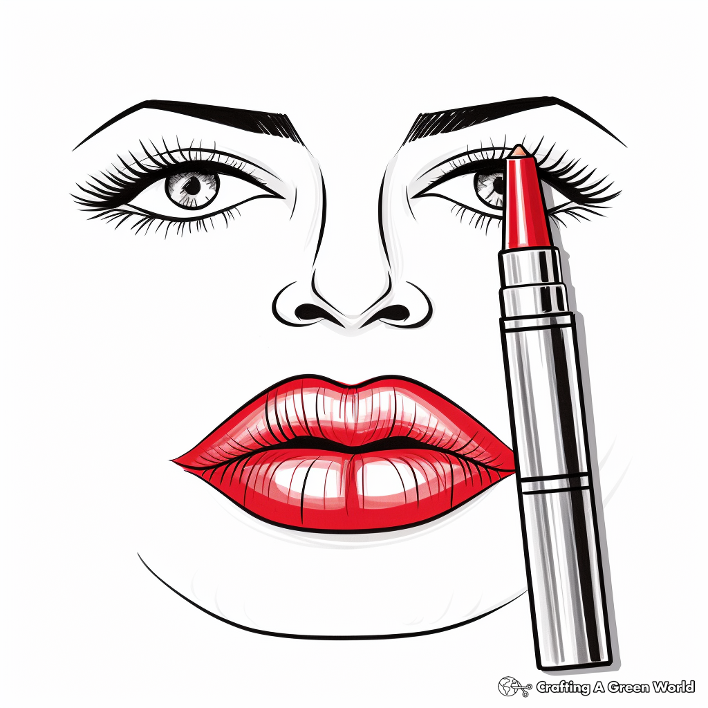 Lips coloring pages