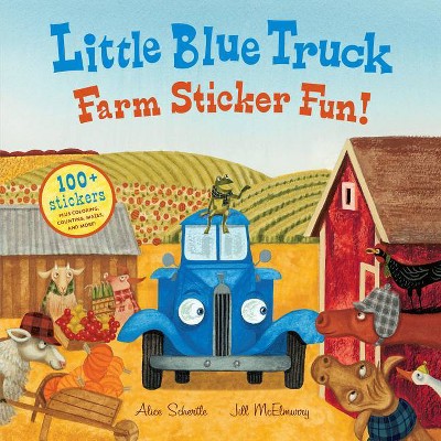 Little blue truck farm sticker fun paperback by alice schertle