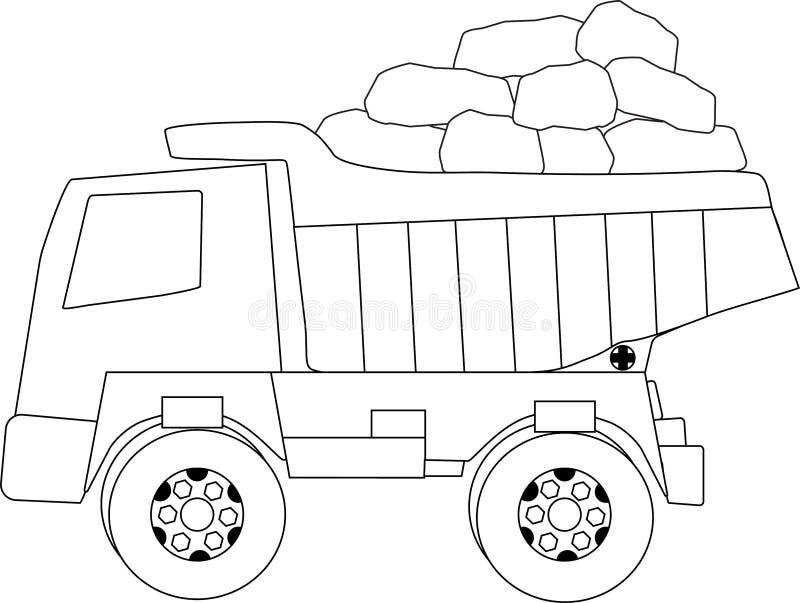 Dump truck coloring page stock illustrations â dump truck coloring page stock illustrations vectors clipart